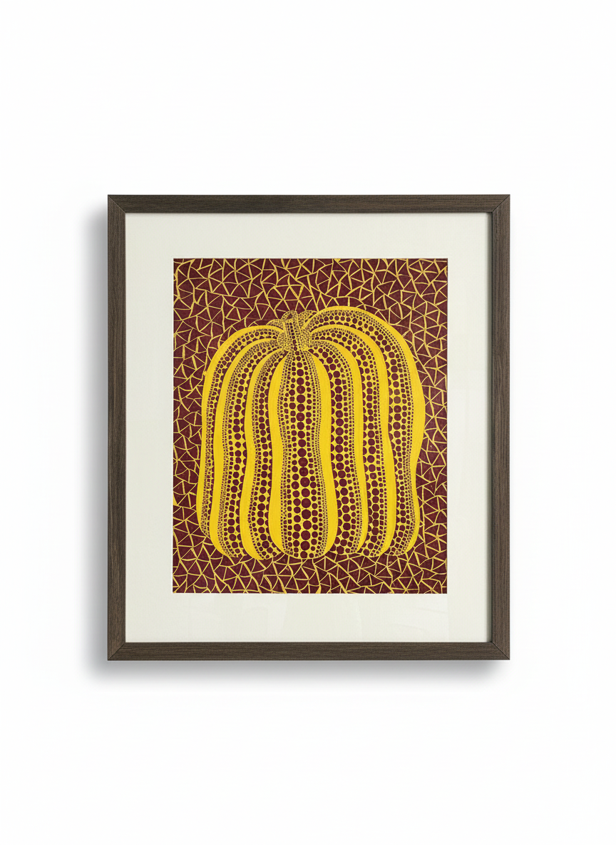 Golden Harvest Pumpkin Cloisonné Wall Art