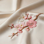 Whispering Blossom Suzhou Embroidery Silk Scarf
