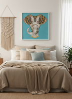 Azure Guardian Elephant Cloisonné Wall Art