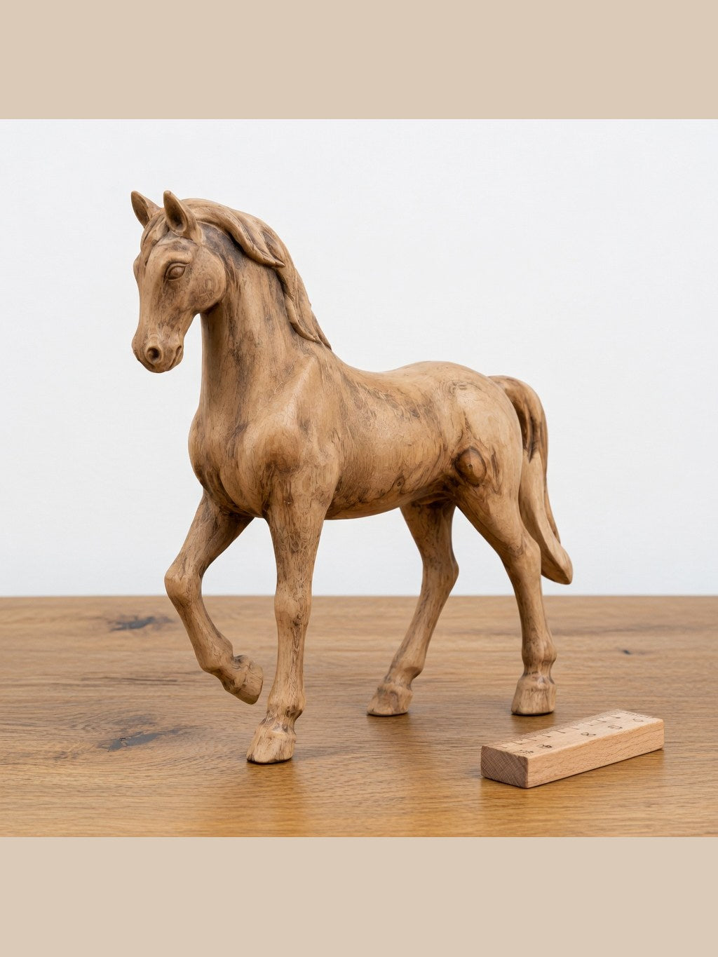 Hand-carved boxwood Horse ornament