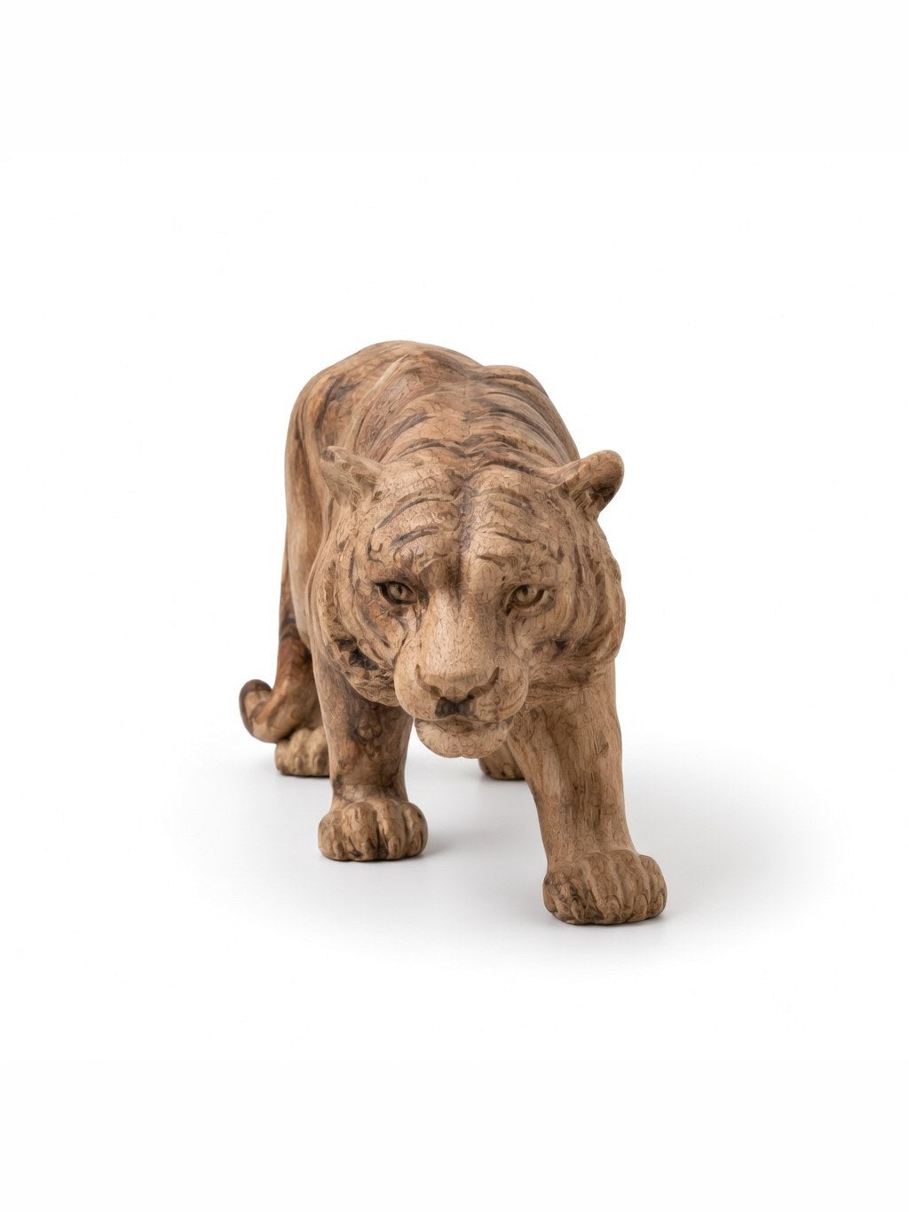 Hand-carved boxwood Tiger ornament