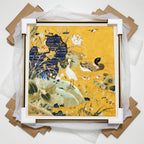 Golden Pond Egrets & Mandarin Ducks Cloisonné Panel