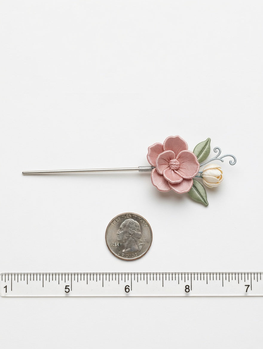 Silk Flower Hair Pin