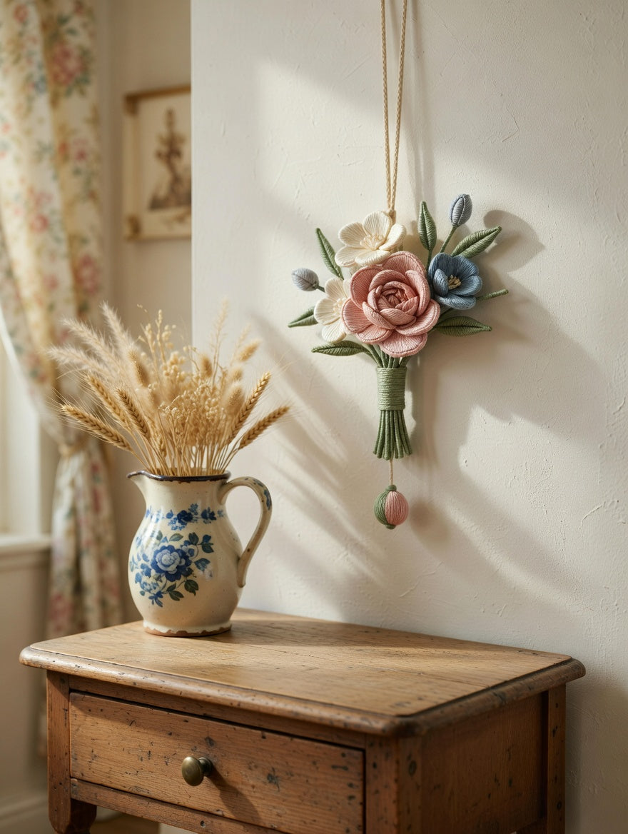 Silk Thread Wall Bouquet