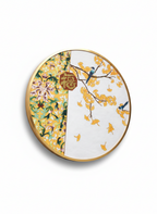 Auspicious Ginkgo & Magpie Cloisonné Wall Art