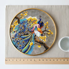 Peacock Majesty Cloisonné Round Wall Art