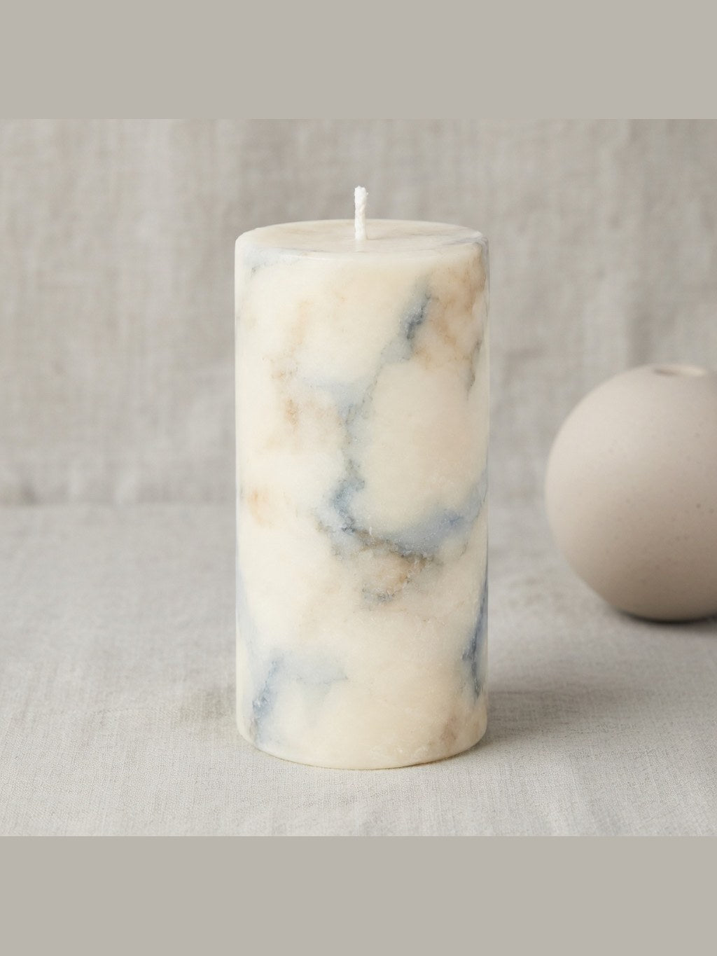 Ink-Wash Marble Pillar Candle