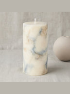 Ink-Wash Marble Pillar Candle