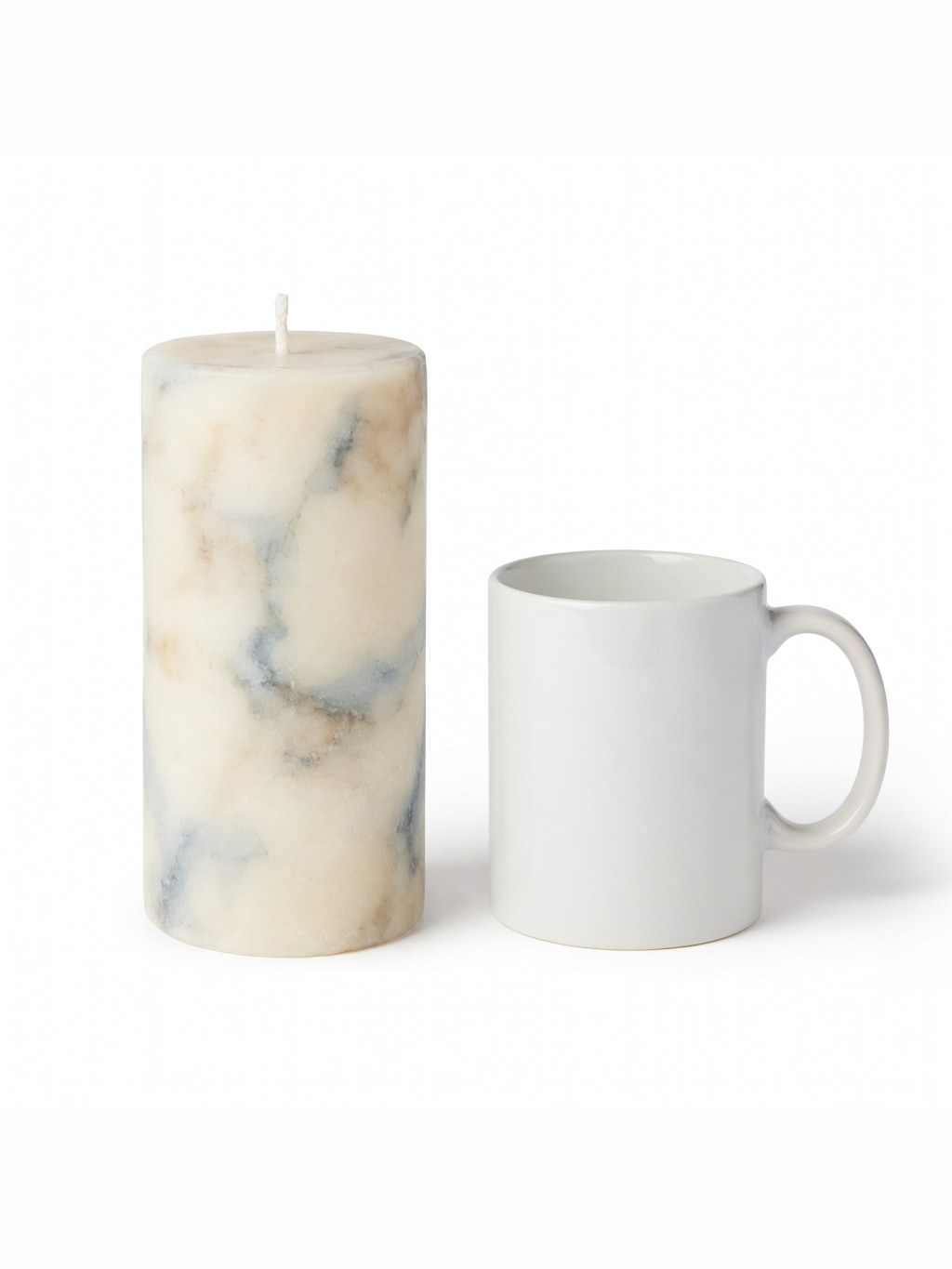 Ink-Wash Marble Pillar Candle