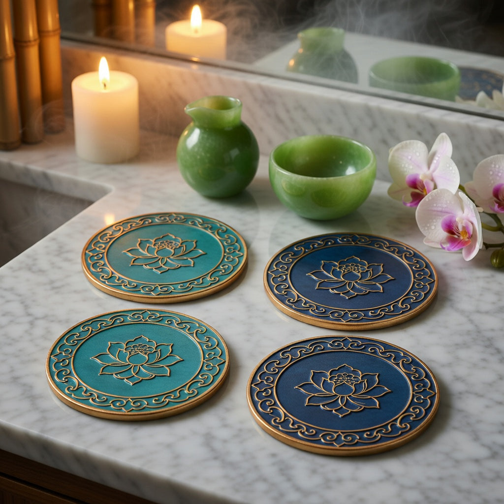 Cloisonné Coaster Set
